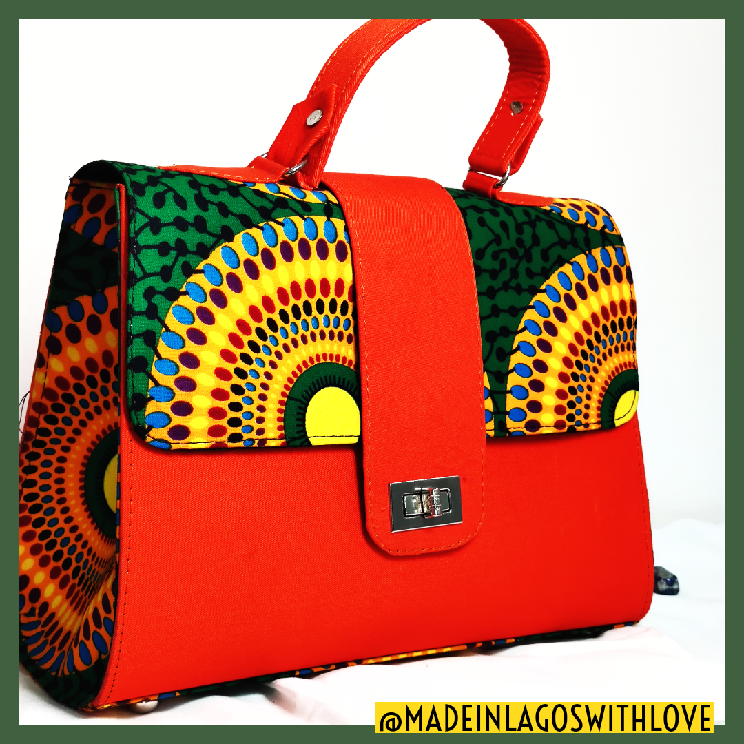 Agege Ankara Breifcase Handbag - Midi