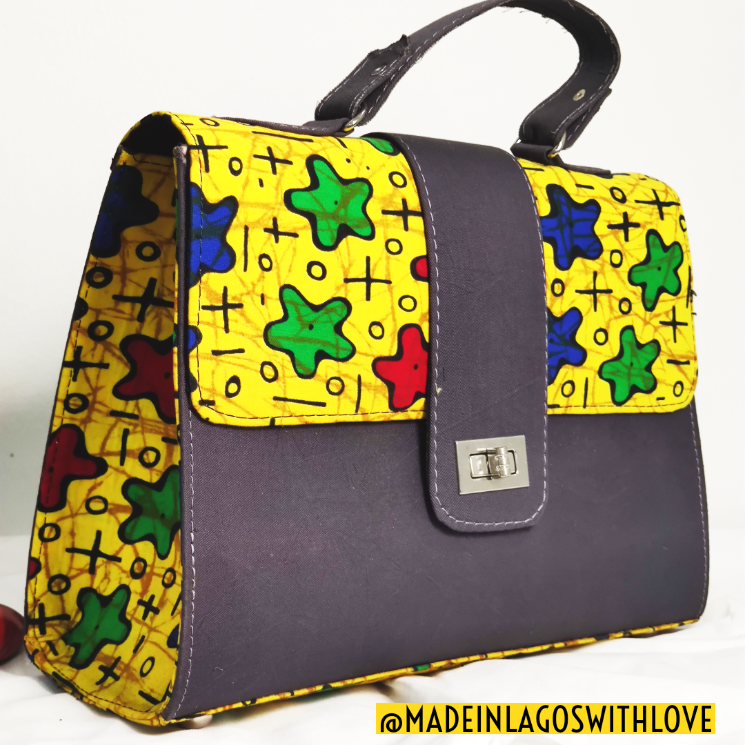 Agege Ankara Breifcase Handbag - Midi