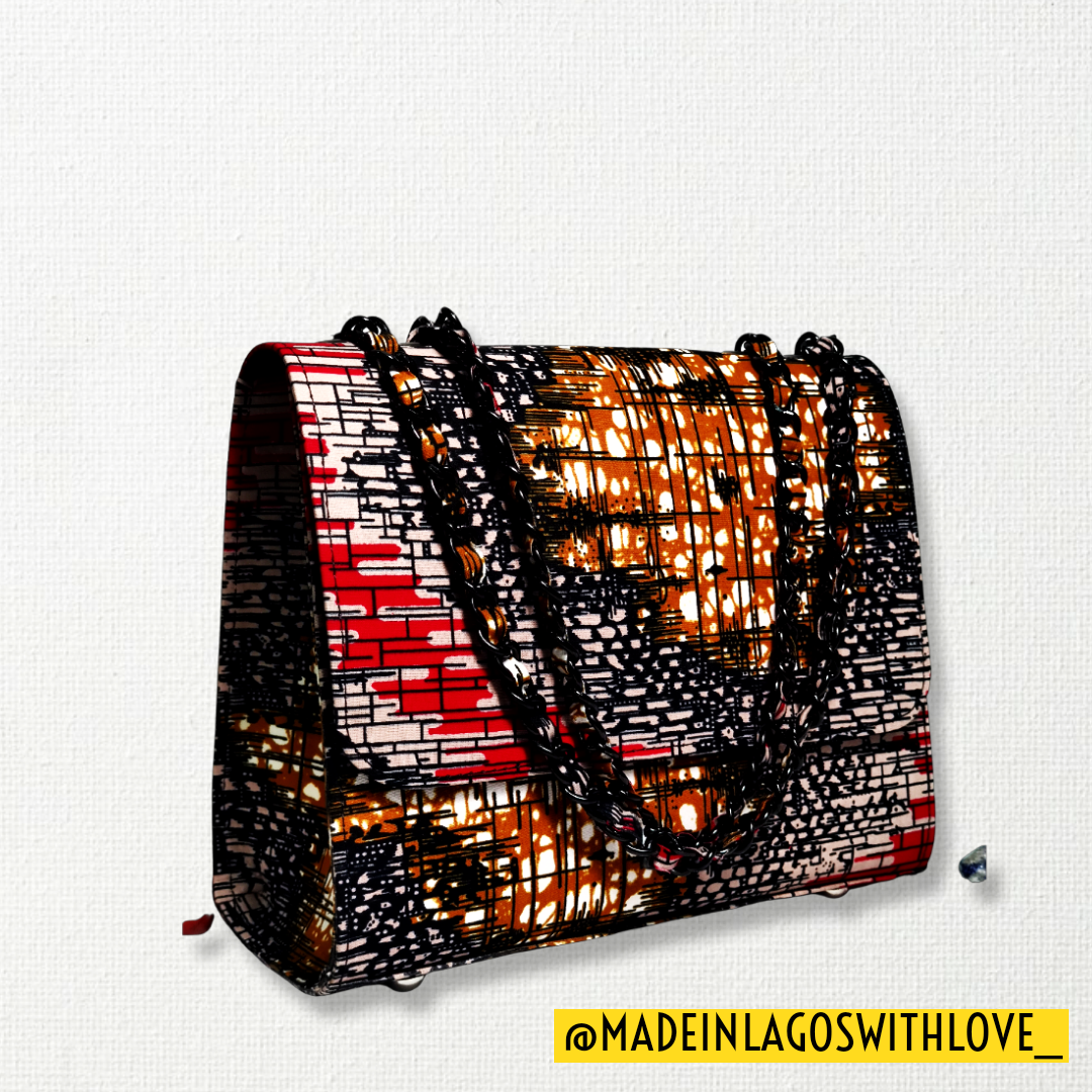 Lagos Midi Ankara Flap Bag