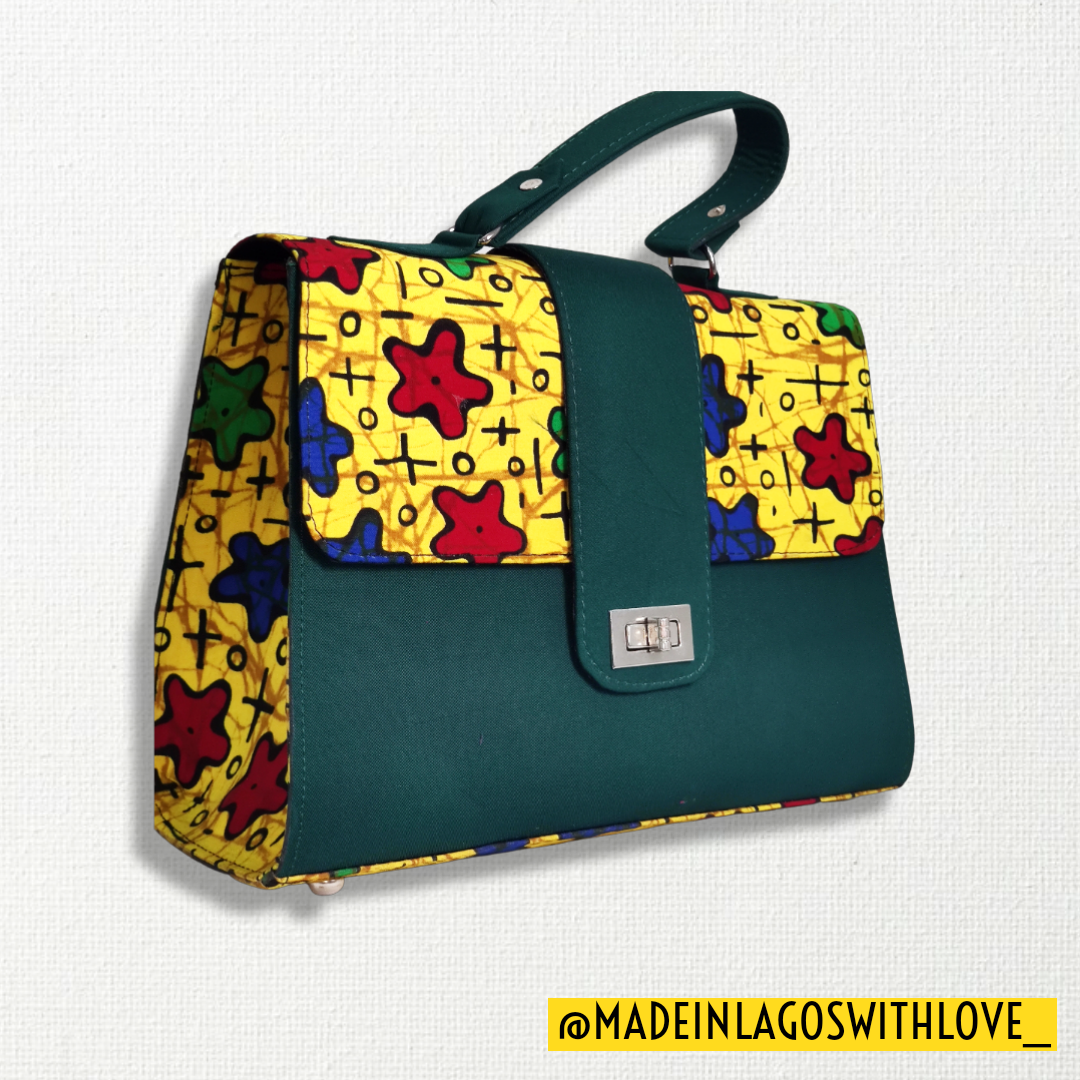 Agege Ankara Breifcase Handbag - Midi