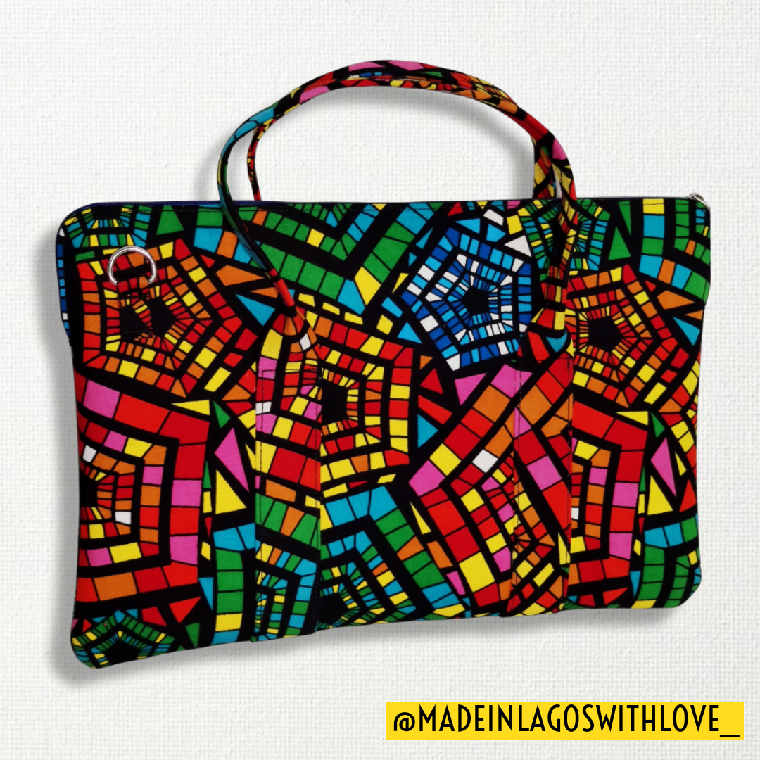 Surulere Ankara Laptop Bag