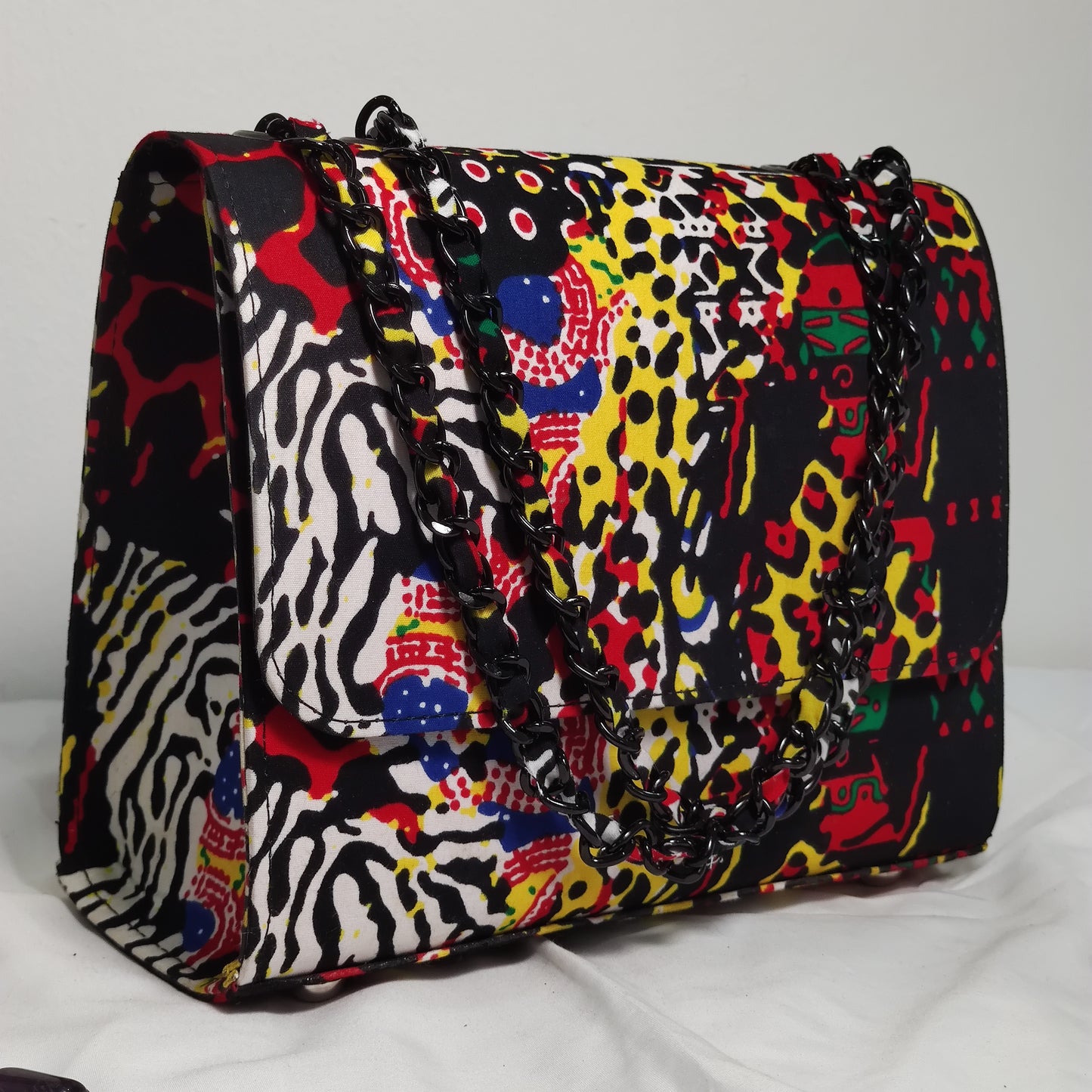 Lagos Midi Ankara Flap Bag