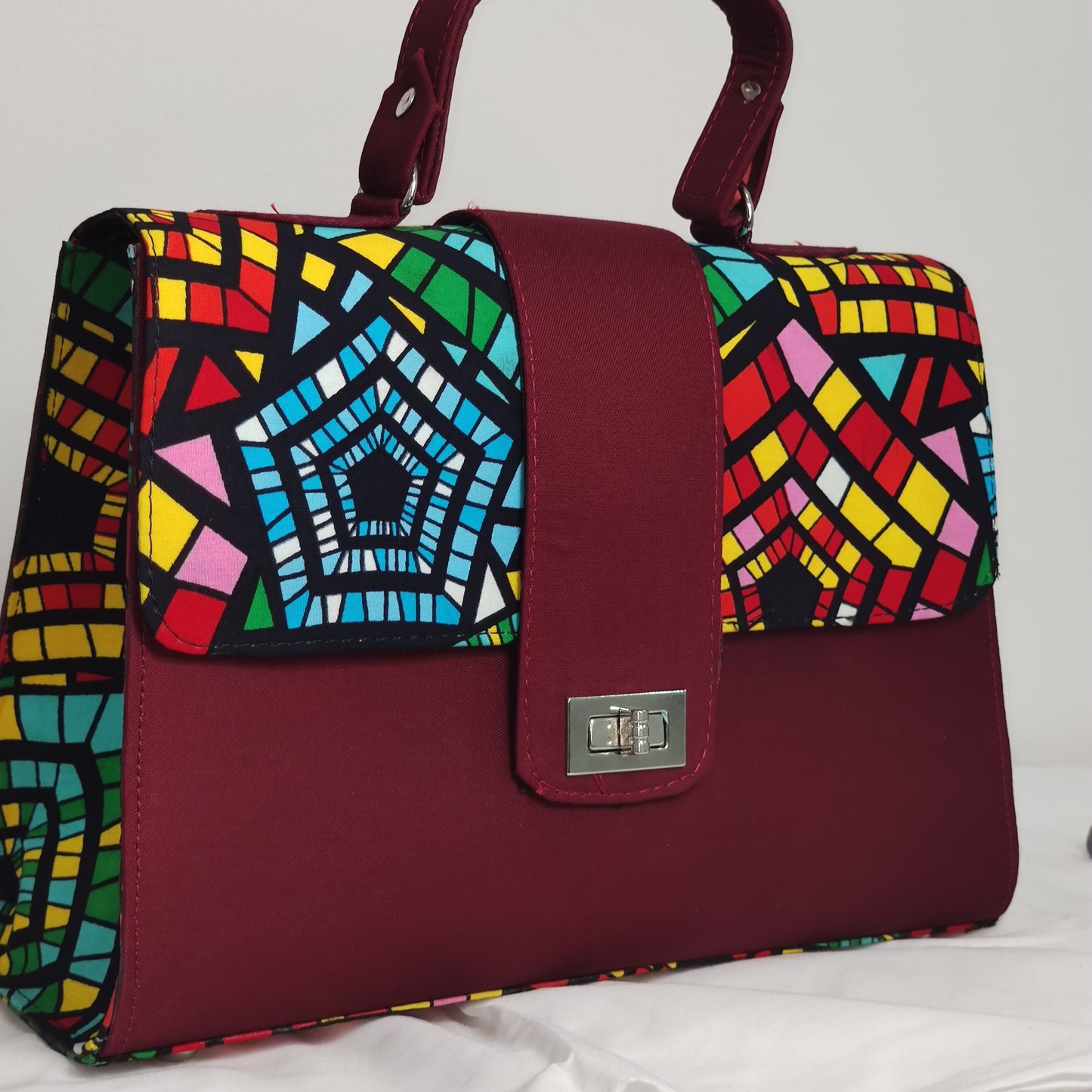 Agege Ankara Breifcase Handbag - Midi