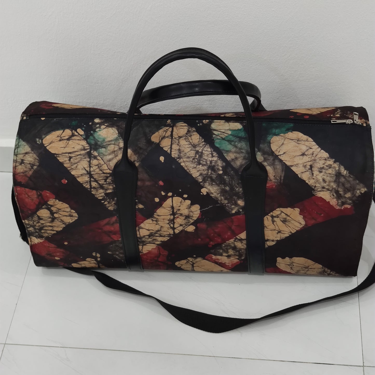 Kuramno Brocade Adire Duffel Bag