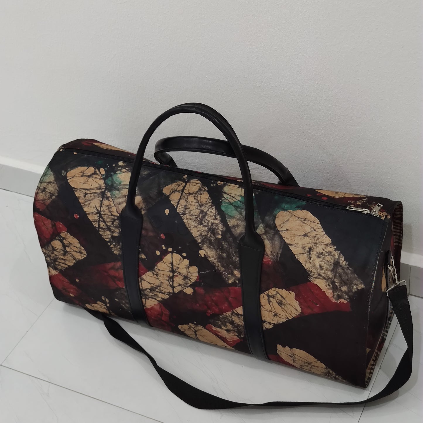 Kuramno Brocade Adire Duffel Bag