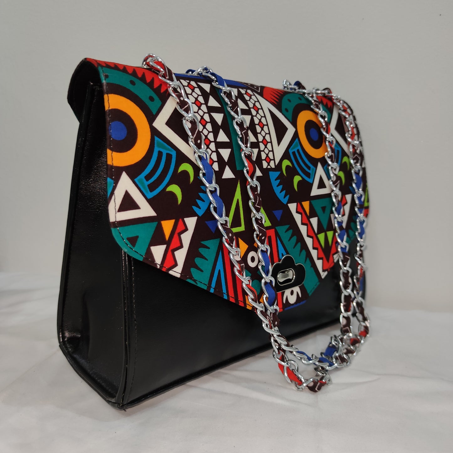 Merian Ankara + Vegan Leather Midi Handbag