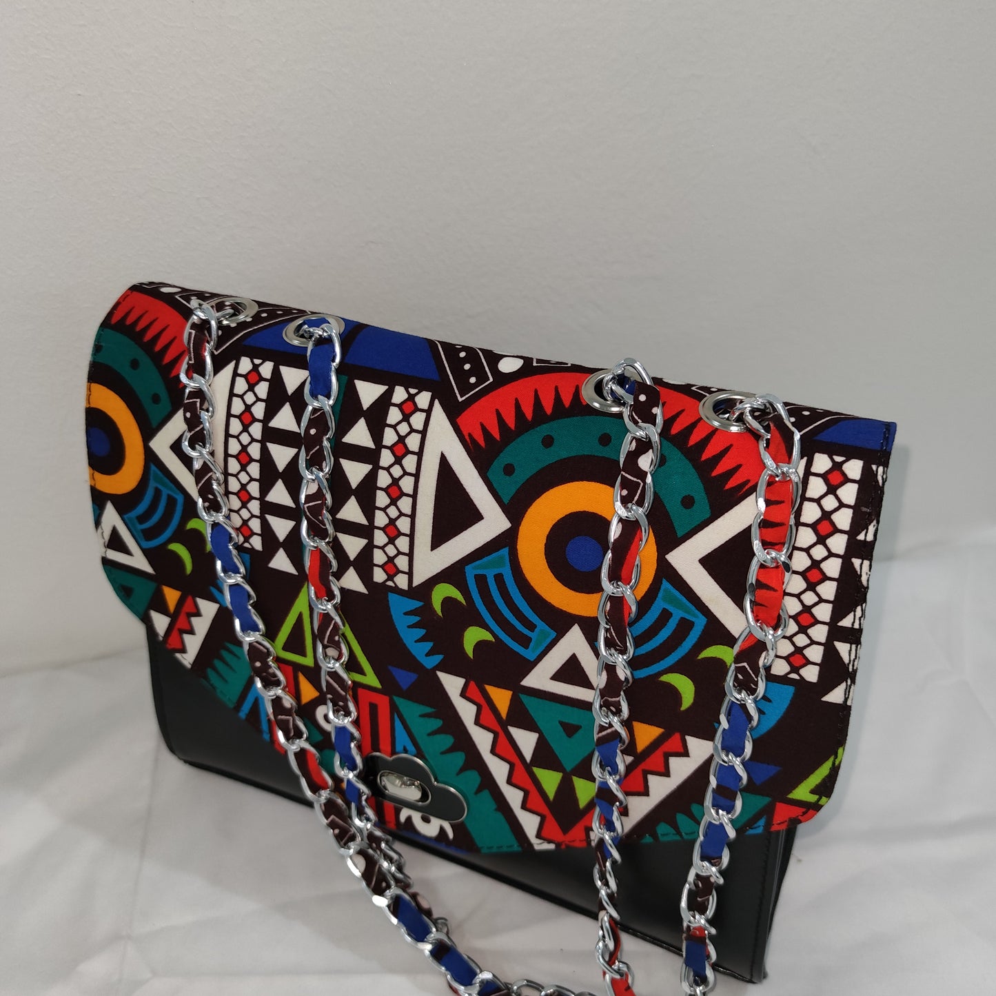 Merian Ankara + Vegan Leather Midi Handbag