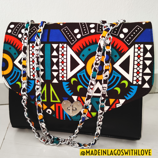 Merian Ankara + Vegan Leather Midi Handbag