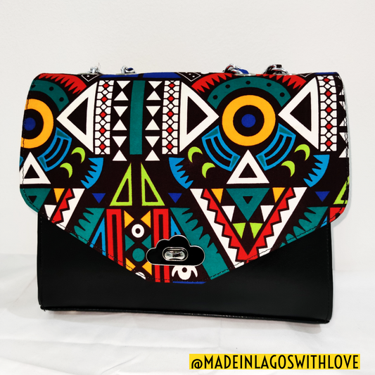 Merian Ankara + Vegan Leather Midi Handbag