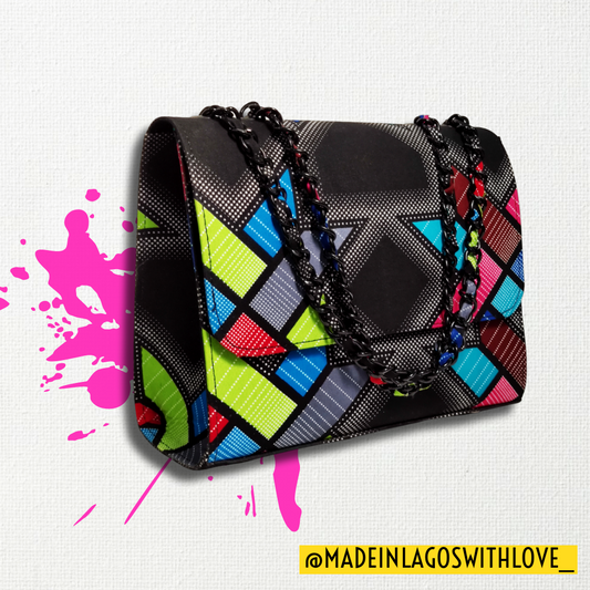 Lagos Midi Ankara Flap Bag