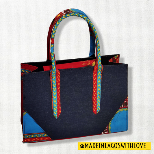 Oko Ankara + Denim Tote - Midi