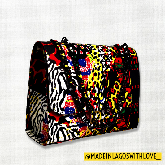 Lagos Midi Ankara Flap Bag