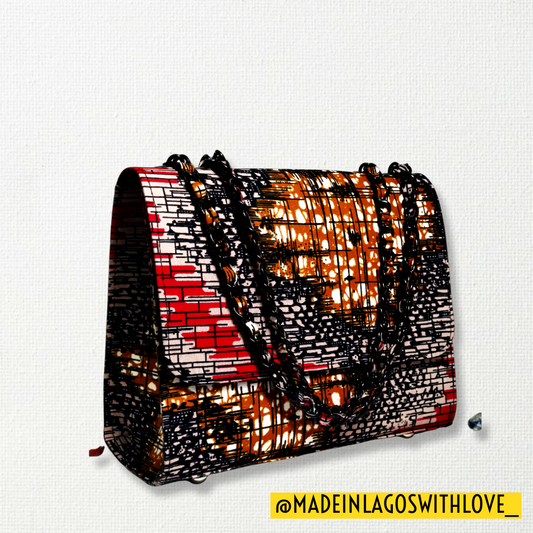 Lagos Midi Ankara Flap Bag