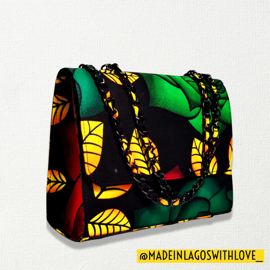Lagos Midi Ankara Flap Bag