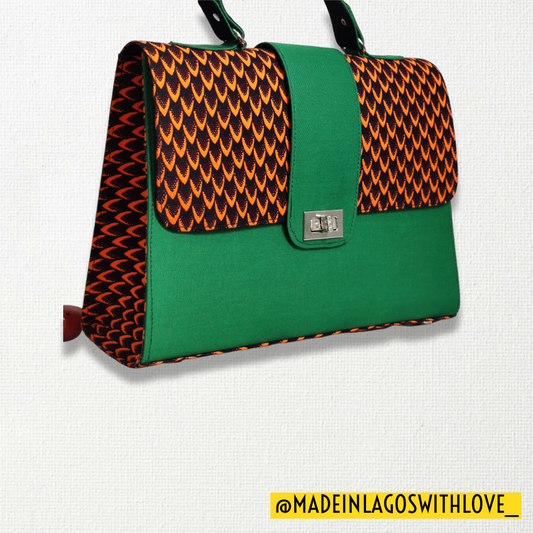 Agege Ankara Breifcase Handbag - Midi