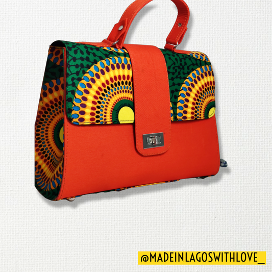 Agege Ankara Breifcase Handbag - Midi
