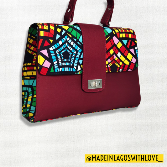 Agege Ankara Breifcase Handbag - Midi