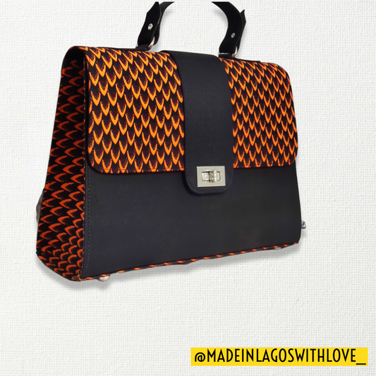 Agege Ankara Breifcase Handbag - Midi