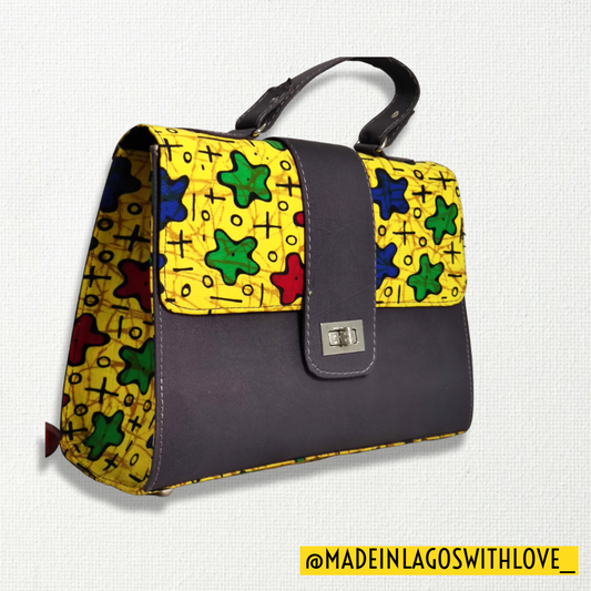 Agege Ankara Breifcase Handbag - Midi