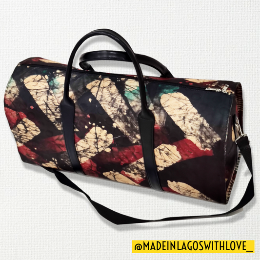 Kuramno Brocade Adire Duffel Bag