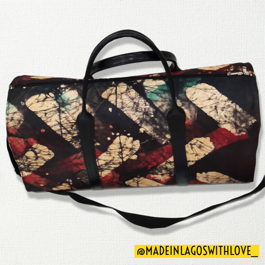 Kuramno Brocade Adire Duffel Bag