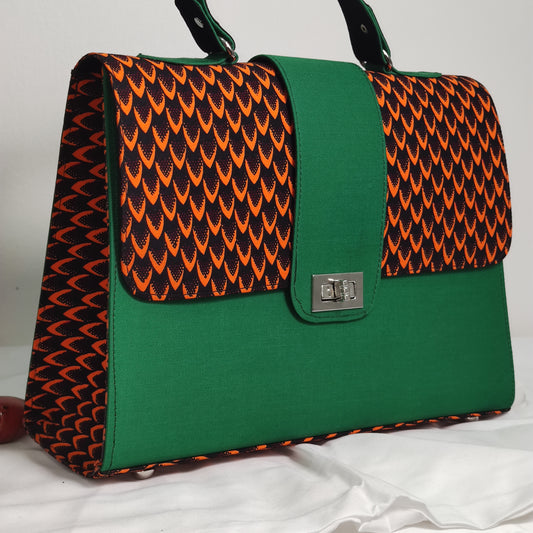 Agege Ankara Breifcase Handbag - Midi