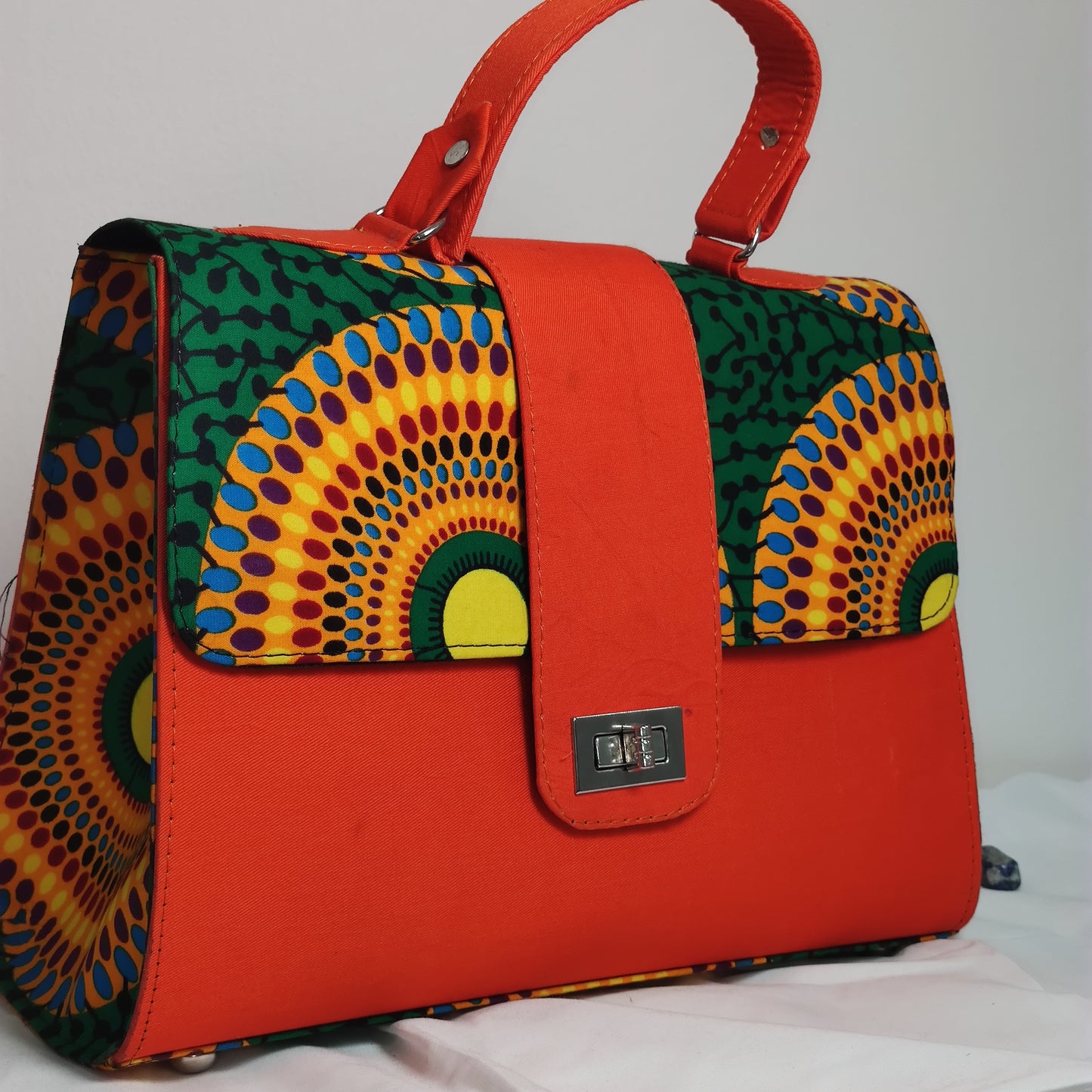 Agege Ankara Breifcase Handbag - Midi