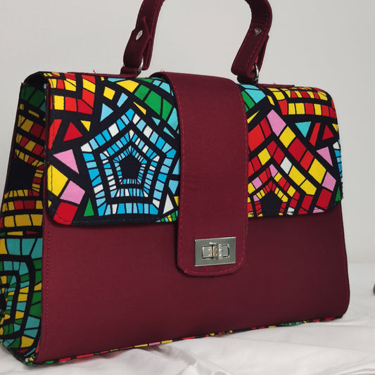 Agege Ankara Breifcase Handbag - Midi