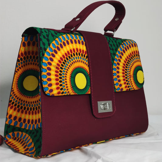 Agege Ankara Breifcase Handbag - Midi