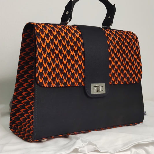 Agege Ankara Breifcase Handbag - Midi