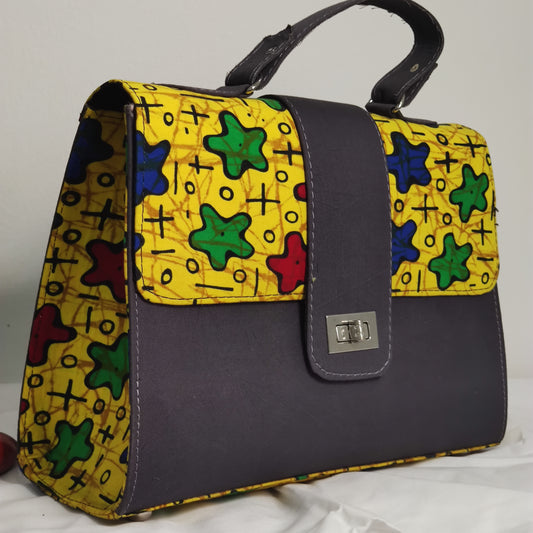 Agege Ankara Breifcase Handbag - Midi